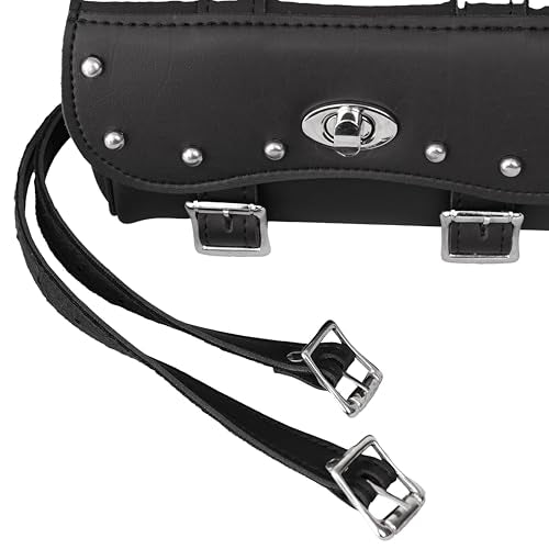 Daniel Smart Two Strap Tool Bag with Stud Design -Waterproof and Durable Premium Synthetic Leather with Stunning Twist and Pin Buckle Lock - style: Ds5602s-fbm