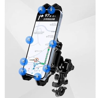Motorcycle Phone Holder Vibration Dampener AntiShake Motorcycle Phone Mount - color: Handlebar model