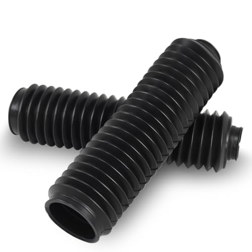 Universal Motorcycle Dust Rubber Shock Boots Front Fork Gaiters Cover Protectors Fit for Most of Dirt Bike, ATV，255 * 50 * 35mm