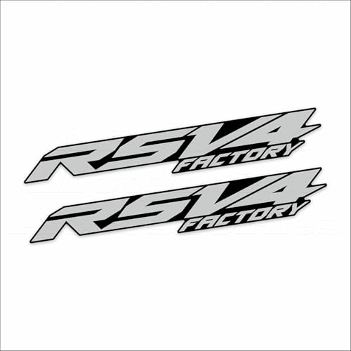 Motorcycle Rear Fairing Reflective Sticker Decals- Waterproof Decal Compatible with Aprilia RSV4 2021-2024 (Gray) - color: Gray