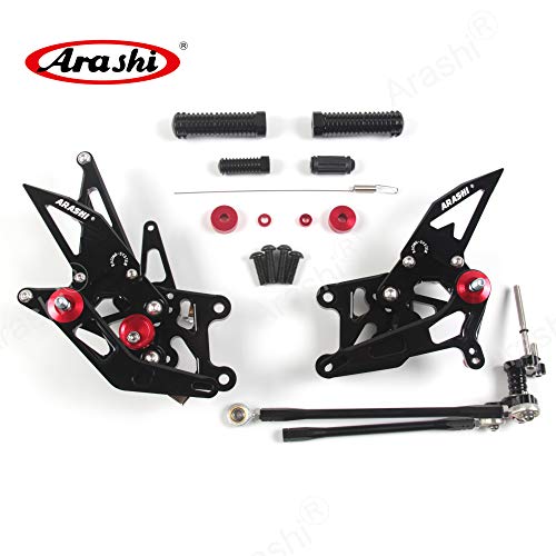 Arashi Version 2.0 Adjustable Rearsets for Honda CBR600RR 2009-2016 ABS include, Black - color: Black, size: CBR600RR 2009-2016 ABS include