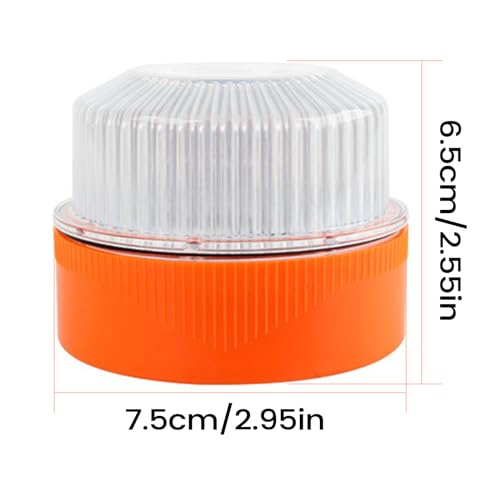 Beacon Light, LED Magnetic Strobe with Battery, Double Mode Warning Signal Lamp for Trailer Tow Trucks Service Vehicles Motorcycle RV Snowplow Firefighter Aircraft Boat Roadside Highway Fleet Use