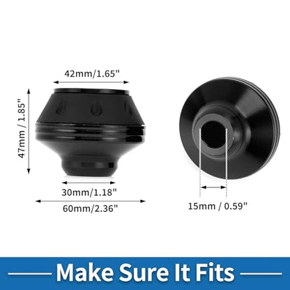 Motorcycle Front Fork Frame Sliders Falling Protection Wheel Crash Protector Scooter Moped Aluminum Alloy Black 2 Pcs - color: Black