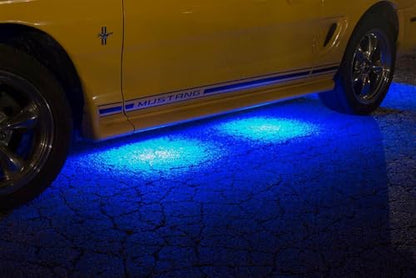 iJDMTOY 4pc Universal Fit 3-Chipset 9W High Power LED Rock Light Kit Compatible with Jeep Truck SUV Off-Road Boat, Ultra Blue - color: Blue