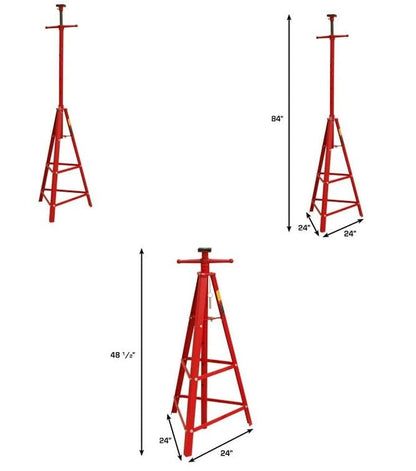 Stark USA Underhoist Tripod Stand 2 Ton Capacity High Lift Jack Stand Reach Under Hoist Stand High-Position Lift Range 4,000lbs Capacity, Red