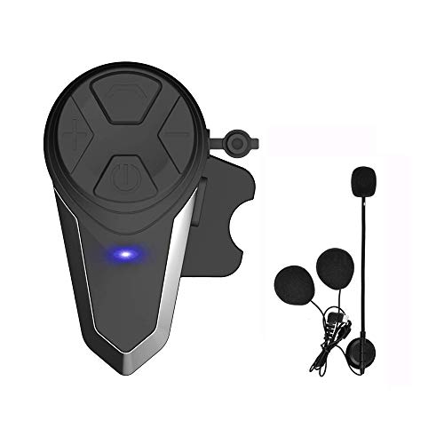 Motorcycle Bluetooth Headset, BT-S3 Bluetooth 5.0 Helmet Intercom Headset up to 3 Riders 1000M Helmet Communication System for Ski/ATV/Dirt Bike/Racing/Climbing(Single) - size: BT-S3 Single Pack
