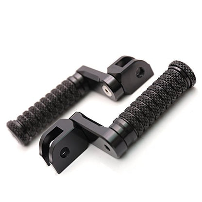 MC MOTOPARTS POLE Black CNC 40mm Extension Riser Front Foot Pegs Compatible with YZF R3 2015-2017 - color: Black, size: 40 mm Extension