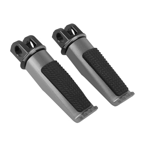 Motorcycle Footpegs Rear Passenger Foot Pegs Replacement for Yamaha YZF R25 R3 R15 MT03 MT25 MT07 MT09 MT10 XSR 700 900 T-MAX TMAX T MAX 530 500 FZ1 FZ6 Foot Rests Pedal (titanium) - color: titanium