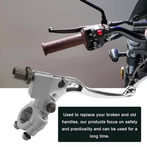 KVAEY Motorcycle Clutch Lever, 7/8" 22mm Left Handlebar Folding Brake Lever Perch, Clutch Handle Lever Replacement (Silver+Wrench) - color: Silver+Wrench