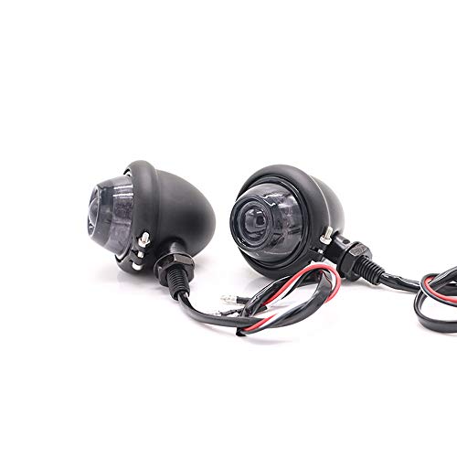 0951 Universal Motorbike LED Indicator Light Turn Signal (Black) - color: Black
