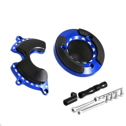 Monkey125 Left Right Engine Cover Protector Slider Compatible with Monkey 125 Super Cub C125 2018-2021 3D CNC Motorcycle Accessories Engine Crankcase Guard (Blue) - color: Blue2