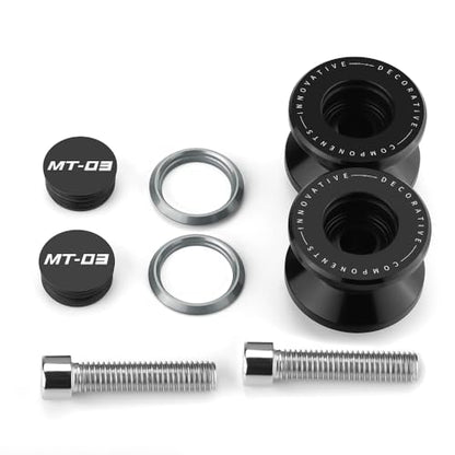 M6 Motorcycle Swingarm Spools Slider Compatible With YAMAHA MT03 2018 2019 2020 2021 2022 2023 2024 2025 | Swing Arm Stand Bobbins Screws MT-03 MT 03 Accessories (gray) - color: gray
