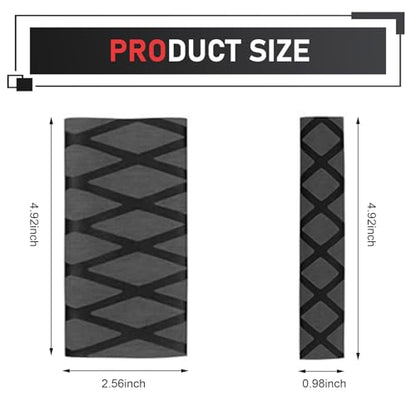 4 PCS Non-Slip Heat Shrink Motorbike Grips & Brake Grips Sleeve, Diamond Grid Rubber Handlebar Grip Cover, Shockproof Handlebar Protector, Universal for Dirt Bike, Scooter (Black) - color: Black