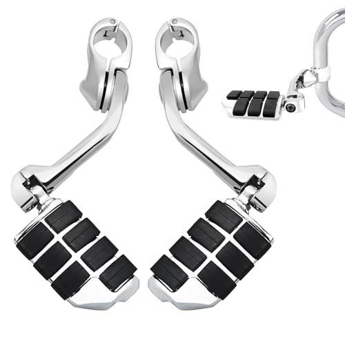 1.25" Highway Pegs 304 Stainless Steel Adjustable for Harley Davidson Touring Road King Road Glide Street Glide Electra Glide Dyna Sportster Softail 1 1/4" Engine Guard Foot Pegs, Chrome - color: Long, size: B03-chrome