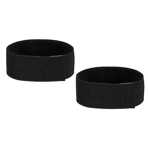 PATIKIL Boot Straps, 2 Pack Elastic Polyester Trousers Blouses Ankle Straps Pants Leg Bands with Hook and Loop for Hiking, Fishing, Hunting, 20", Black - color: Black, size: 20"