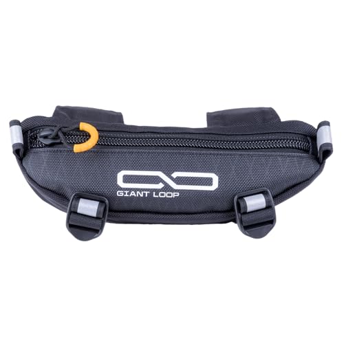 Giant Loop Zigzag Handlebar Bag, 1.5 Liter Black Windshield Pouch, Fits Any Motorbike, Dirt Bike & Snow Bike - color: Black 2025