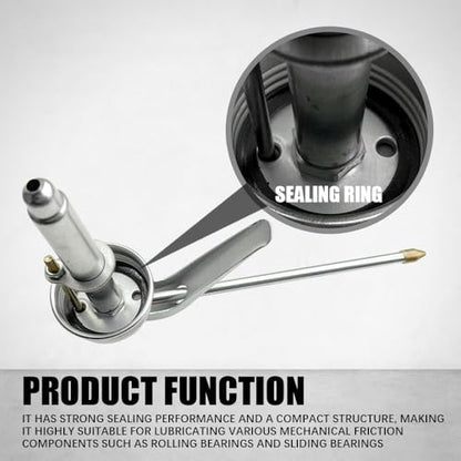 2PCS Oil Can Pump Oiler, Manual Pump Oiler, Pump Oil Can with Metal and Long Spout, 200ml Gun Oiler Spray Can Hand Pump Oil Cans Accessories for Lubrication Need of Cars Motorcycles