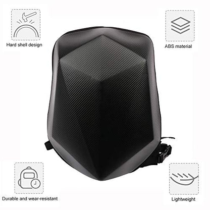 JFG RACING Motorcycle Backpack 30L,Universal Hard Shell Helmet Hardshell Riding Back Pack for Men Women - Imitation Carbon Fiber Black - color: Imitation Carbon Fiber-2