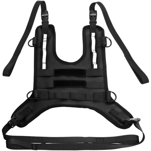 Motorcycle Tank Bag Mounting Base, Universal Fuel Tank Mount Harness, Riding Waterproof Vest with Adjustable Straps, Quick Release Buckle, D-Loop for Side Bag Storage