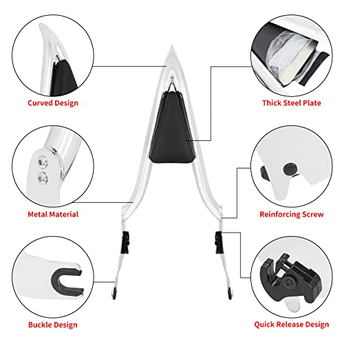 09-25 Sissy Bar Backrest, Detachable Passenger Backetst Sissy Bar Fit for Harley Touring Street Glide Road Glide Road King Electra Glide 2009-2025 Chrome - color: Chrome, size: 22"- Detachable Split