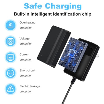 24V Electric Scooter Charger for Razor E300 E200 E150 E125 E100 MX350 Dirt Bike Pocket Mod Sports Mod Dirt Quad Motorcycle Razor Scooter Charger 3-Prong Inline Female Electric Battery Power Cord