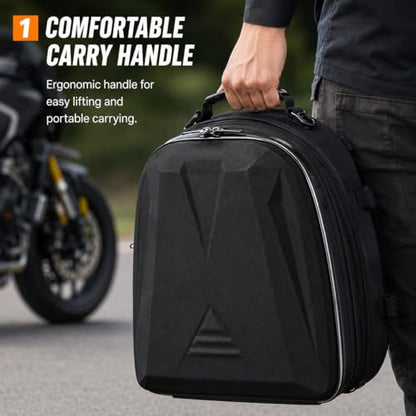 Motorcycle Tail Bag For BMW CE 04 2022-2026,Large Hard Shell Capacity Expandable Helmet Storage Bag Scratch-Resistant Wear-Resistant Waterproof