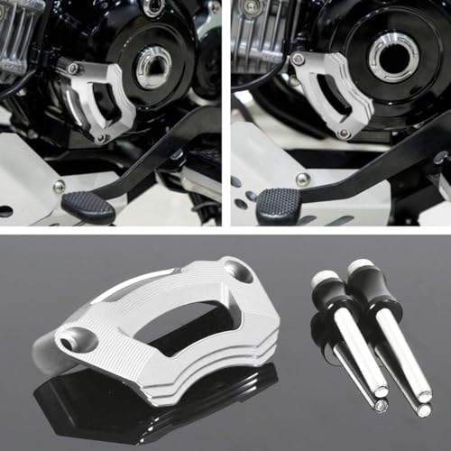 Monkey 125 Engine Stator Crash Guard Compatible with Monkey125 Dax125 Grom125,Cross Cub 110,Ducks125,CT125 Trail 125,Super Cub C125,Super Cab 110 2022-2024 CNC 3D Motorcycle Engine Protector(Silver) - color: Silver