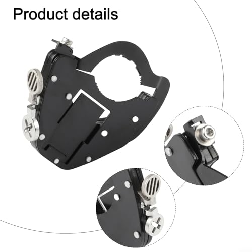 Stainless Steel Motorcycle Throttle Clip Cruise Control System Thumb Activated Lock for Most Bike Handlebar Accelerator Pipe Black(At the top) - size: At the top