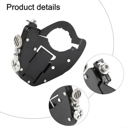 Stainless Steel Motorcycle Throttle Clip Cruise Control System Thumb Activated Lock for Most Bike Handlebar Accelerator Pipe Black(At the top) - size: At the top