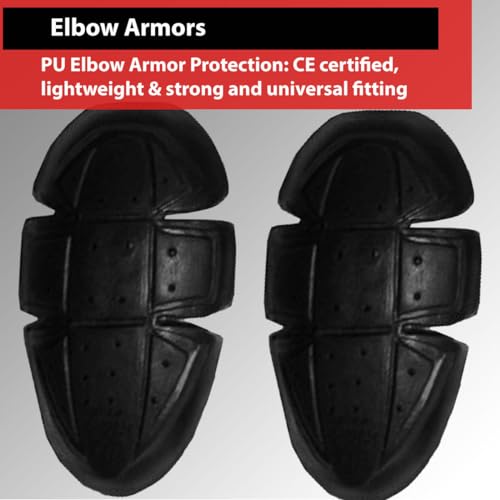 Jackets 4 Bikes Motorcycle Jacket Armor 4 PC CE Certified Level 1, Universal Fit, Shoulder Elbow 4PC Set Black - color: 4pc Black