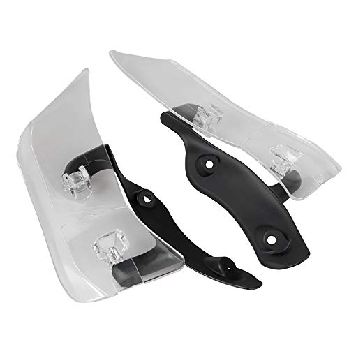 Clear Adjustable Side Wing Windshield Air Deflectors for Harley Road Glide 2015-2023 - color: Clear