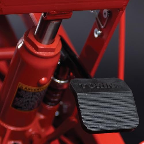 BIG RED Hydraulic Motorcycle Lift Jack with 1500LBS Load Capacity, Powersports Lift Table Operated ATV Dirt Bike Scissor Jack Stand, Fit for Motorcycle UTV Snowmobile, Red, T64017 - size: red hydraulic motorcycle lift jack