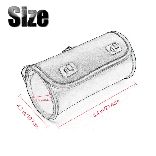 kucehiup Motorcycle Handlebar Bag,Universal Barrel Roll Tool Bag