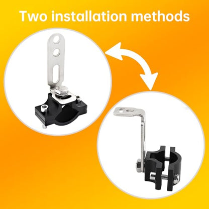 Windance 2pcs Light Bar Mounting Bracket 18.5-27mm/0.72-1.06 inch Aluminum Auxiliary Spotlight Tube Clamp Holder for Motorcycle Scooter Pit Bike ATV UTV Front Fork Bumper Roll Bar Roof Rack (Silver) - color: Silver