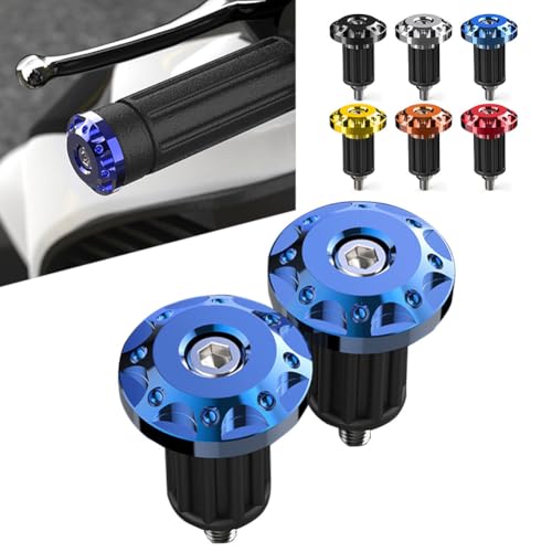 2 Pieces 7/8" Handlebar Ends CNC Hand Grip Bar End Plug Cap Slider Orange Universal Fits Motorcycle, Dirt Bike, ATVs, Vehicle Modified Balance Handlebars