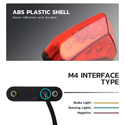 Motorcycle Led Brake Tail light License Plate Light 12V Universal Motorcycle Stop Running Lights for Quad ATV Dirt Bike Custom Chopper Street Bike - color: Red Len#2