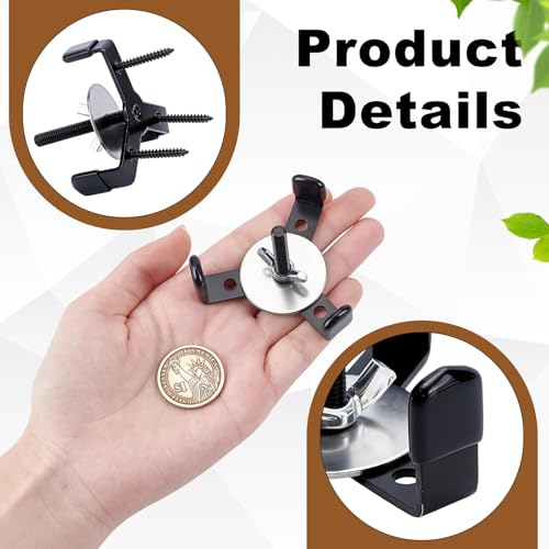 8PCS Hidden Football Helmet Wall Mount Display Floating Football Helmet Shelf Case Stand Heavy Duty Metal Hanger Holder for Full and Mini Helmets