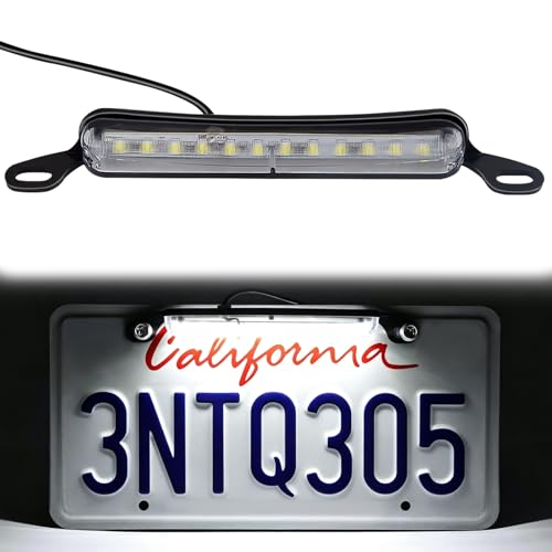 BFXM LED License Plate Light, 12 V DC Universal License Plate Lights, Waterproof Tag Lamp Assembly Replacement LED Plate Light for Car Trailer UTV ATV Truck RV Boat - color: white