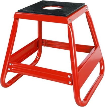 Big RED Dirt Bike Stand Motorcycle Stand Lift, 1000LBS Capacity Non-Slip Off-Road Steel Universal Detachable Maintenance Motorcycle Stand, Fit for Honda Yamaha Kawasaki - style: red dirt bike stand