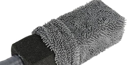 Premium Car Cleaning Tools - Wheel Tire Brush & Microfiber Twist Braided Cloth, Essential Auto Detailing Accessories for Spotless Shine (2, Grey) - color: Grey