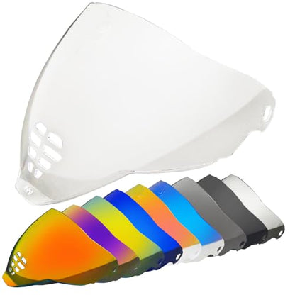 YMTSGEA Airflite Helmet Visor Replacement for IC-06.Motorcycle Helmet Shield Windshield Sunshield PC Lens UV Protection Compatible with Airflite IC-06 (Clear) - color: Clear