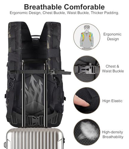 Motorcycle Cycling Helmet Backpack, Large Capacity Waterproof Helmet Holder, Storage Bag Hiking Backpack - color: Camouflage-flag