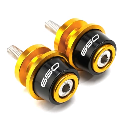 Compatible with 2025 Ninja 650 KRT Ninja650 Z650 RS Z 650 Versys 650 2015-2021 2022 2023 2024 2025 CNC Motorcycle Swingarm Spool Slider Stand Screws (Gold) - color: Gold