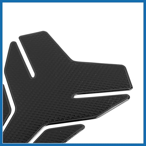 Motorcycle Gas Oil Fuel Tank Protector PVC Rubber Pad Emblem Badge Sticker Black Protector Decal Item Replacement