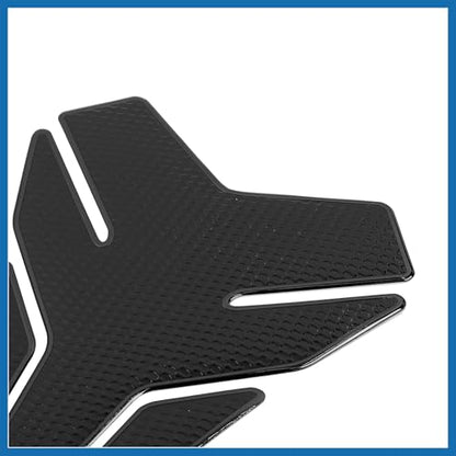 Motorcycle Gas Oil Fuel Tank Protector PVC Rubber Pad Emblem Badge Sticker Black Protector Decal Item Replacement