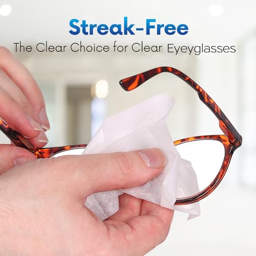 OPTEEL Lens Wipes for Eyeglasses - Pre-moistened Eyeglass Lens Cleaning Wipes - 600 Lens Wipes Individually Wrapped Sracth-Free Streak-Free Eye Glasses Wipes Lens Cleaner for Sunglass & Camera Lens - size: 600 Count (Pack of 1)