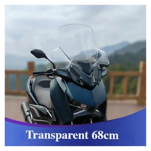 Motorcycle Windshield for Yamaha 2023-2024 XMAX300 Xmax300 Xmax 300 Motorcycle Windshield Modification Windshield Modification Windshield windscreen Double Bubble(Grey 63cm) - color: Grey 63cm
