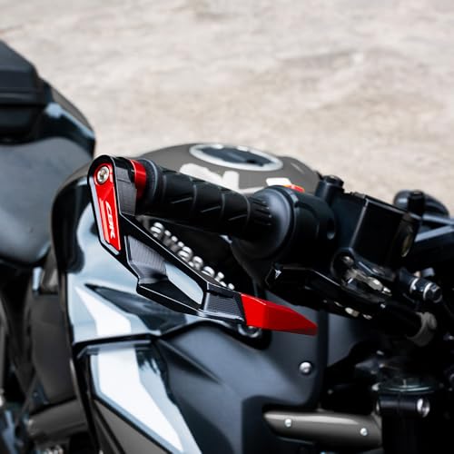 CNC Motorcycle Handguards Compatible with CBR 600RR 1000RR 929RR 900RR 1100X CBR600RR CBR1000RR CBR250RR Brake Clutch Lever Guards Protector Accessories (Black) - color: Black