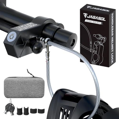 JAGASOL Motorcycle Lock 'Combo Anti Theft Lock' for Motorbike, Scooters, ATV & Dirt Bike - color: Black