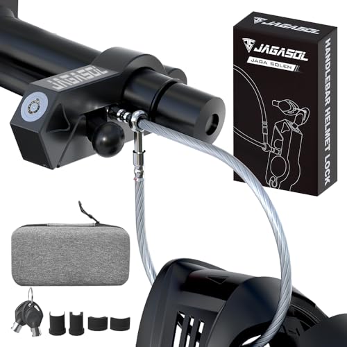 JAGASOL Motorcycle Lock 'Combo Anti Theft Lock' for Motorbike, Scooters, ATV & Dirt Bike - color: Black
